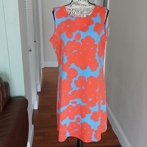 MAHI GOLD Orange and Blue Floral Mini Dress